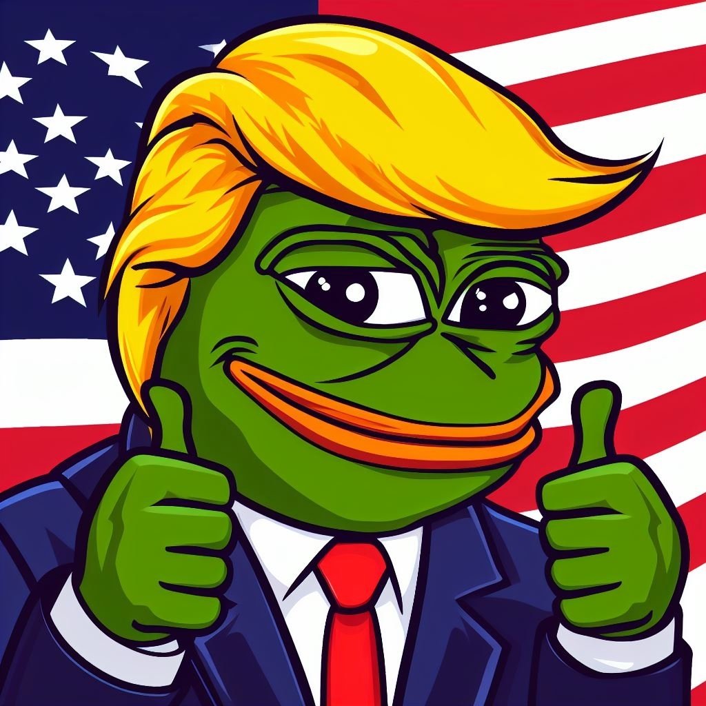 pepe trump president victoire elections 2024 usa etats-unis