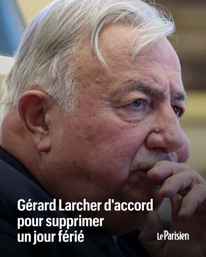 boomer gerard larcher jour ferie esclave retraite vieux vomis malade beurk immonde