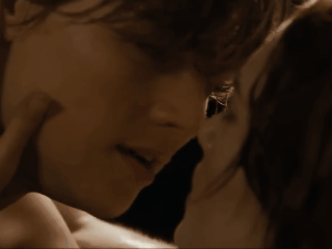 leonardo dicaprio kate winsley titanic rose jack amour love sensualite baiser tendresse gif