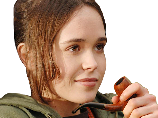 ellen page juno film actrice pipe fume sourire narquois