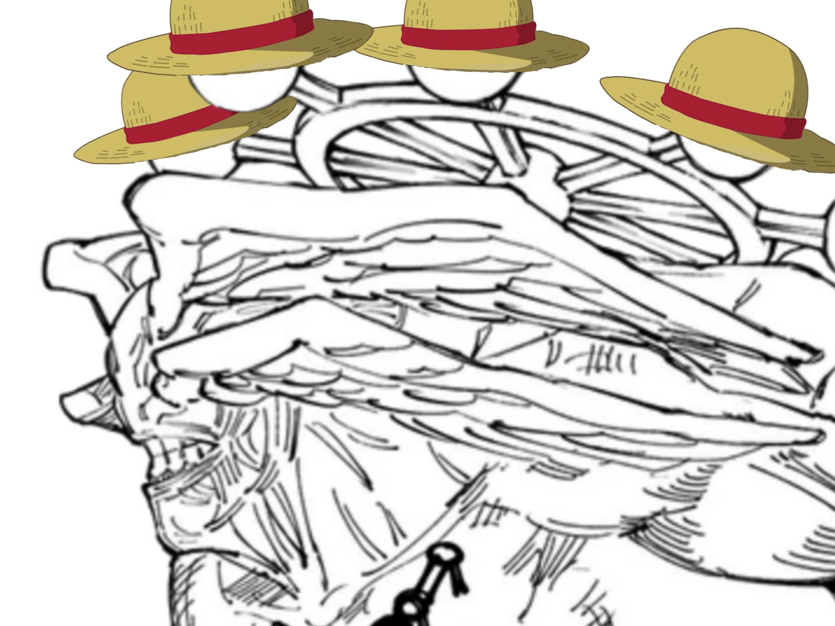 jujutsu kaisen one piece mahoraga makora chapeau paille mugiwara roue manga