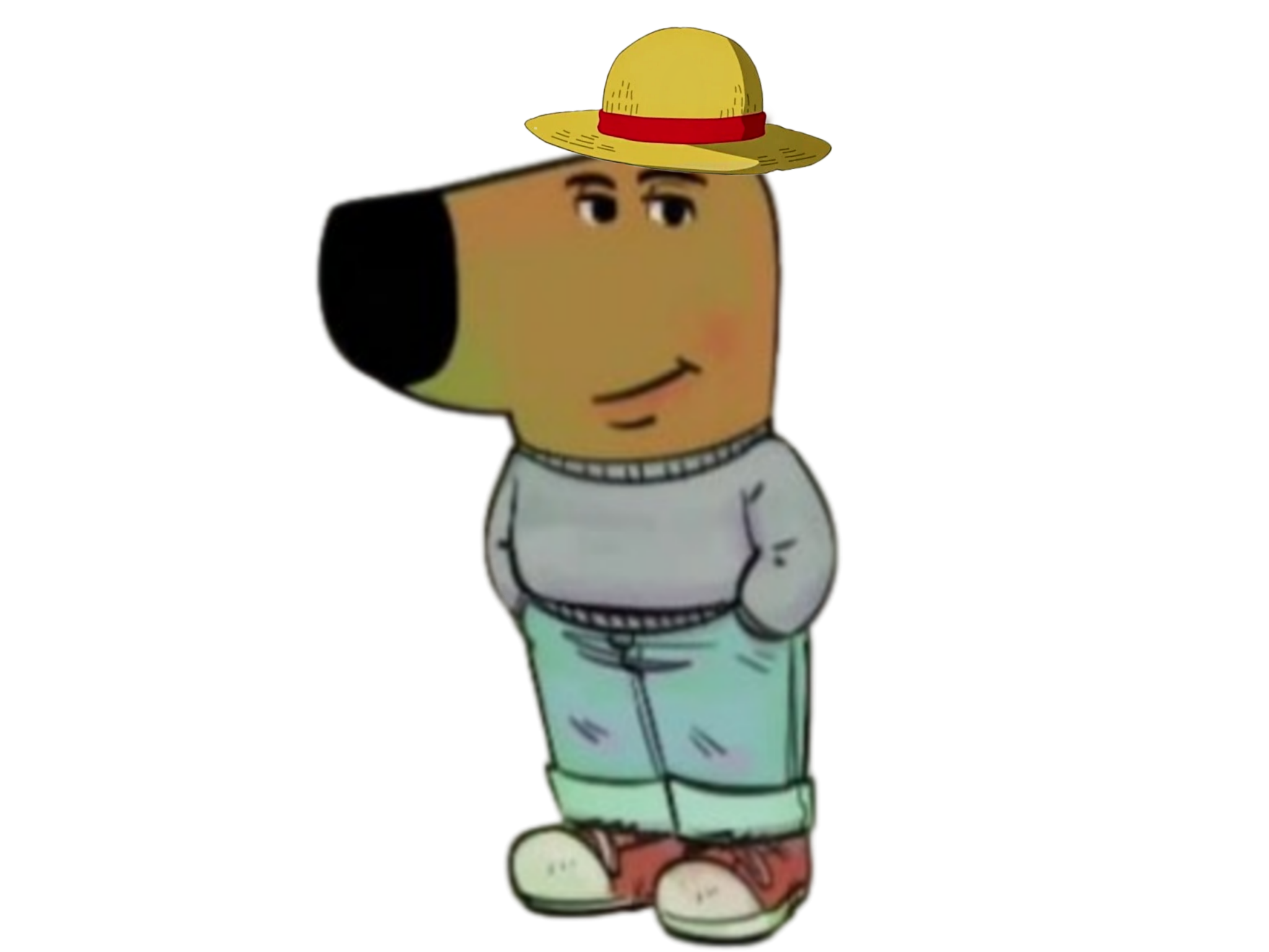 one piece chapeau paille mugiwara chill guy