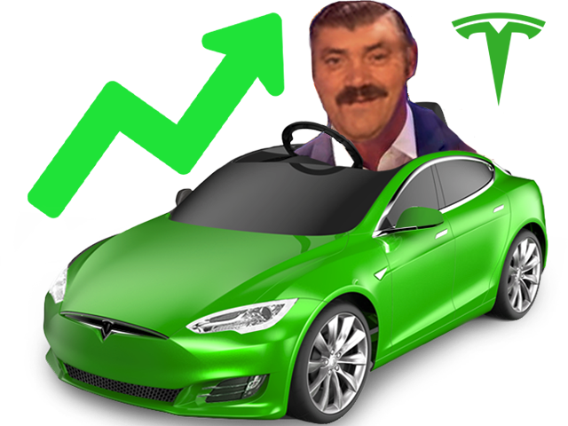 tesla pump bourse pea musk voiture elon risitas vert verte