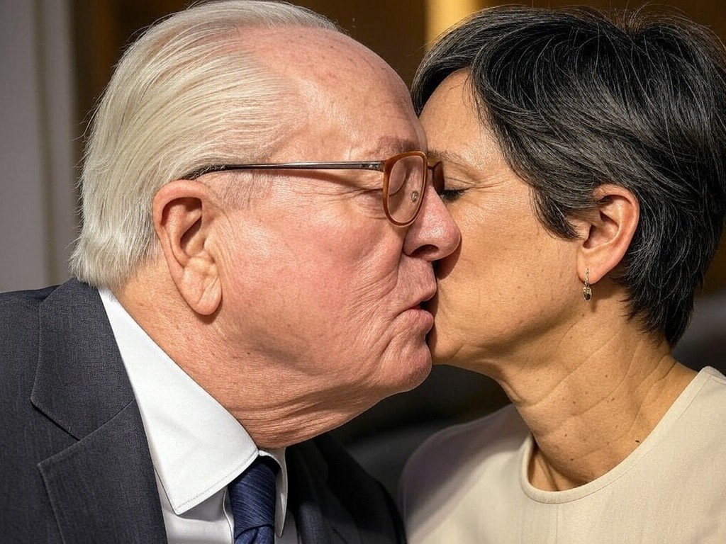 sandrine rousseau le pen bise bisous