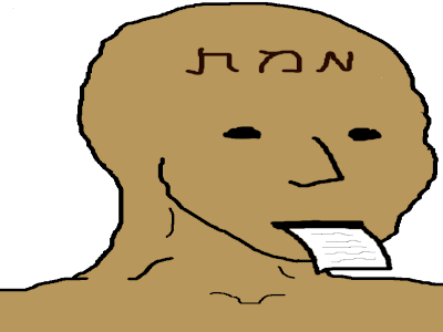 Sticker golem wojak argile par Likosse