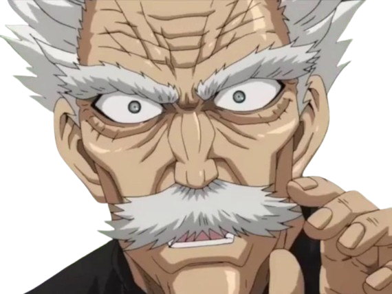 silver fang bang heros one punch man opm vieux anime manga art martiaux maitre badass