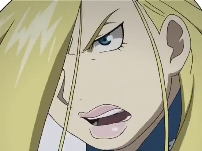 olivia mira armstrong full metal alchemist brotherhood fma anime manga femme waifu blonde militaire general