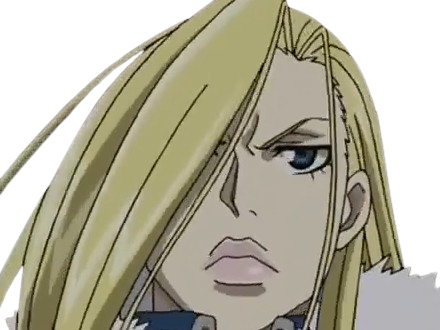 olivia mira armstrong full metal alchemist brotherhood fma anime manga femme waifu blonde militaire general