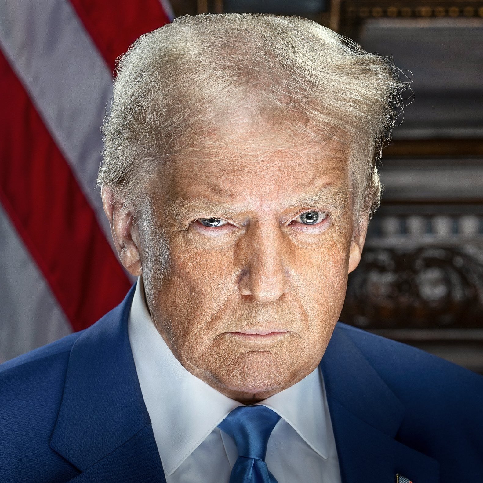 trump portrait us donald mugshot prison usa politique maga 2025 2024 president