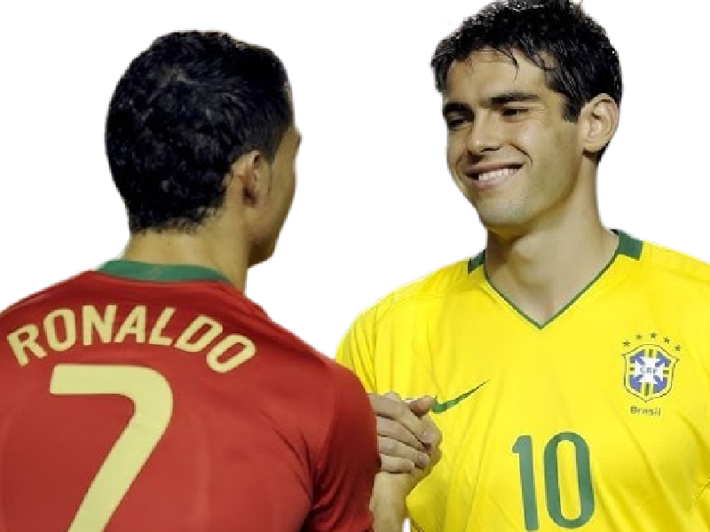 cristiano ronaldo ricardo kaka portugal bresil check salut bonjour ceci this