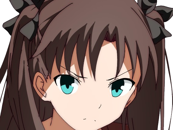 rin tohsaka fatestay fate stay night master jeu manga anime ln waifu femme brune