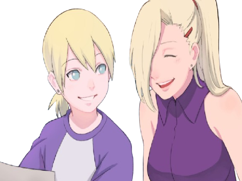 ino yamanaka naruto petite grande enfant adulte rire moquerie texte post