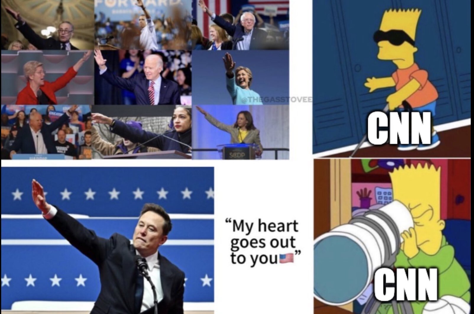 elon musk salut nazi cnn manipulation fake news gauche droite left right