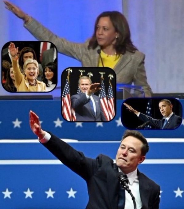 glandilus tonton adolf sieg heil kampf symbol geste salute spacex doge maga wwg1wga tesla openai