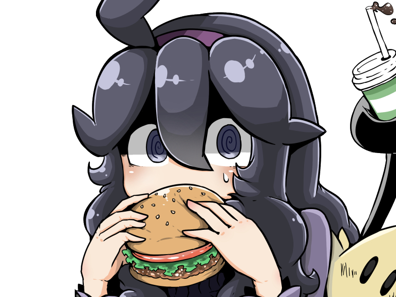 kikoojap kj pokemon pokemon_xy hex_maniac hex maniac mystimaniac burger sandwich mange manger eat eating