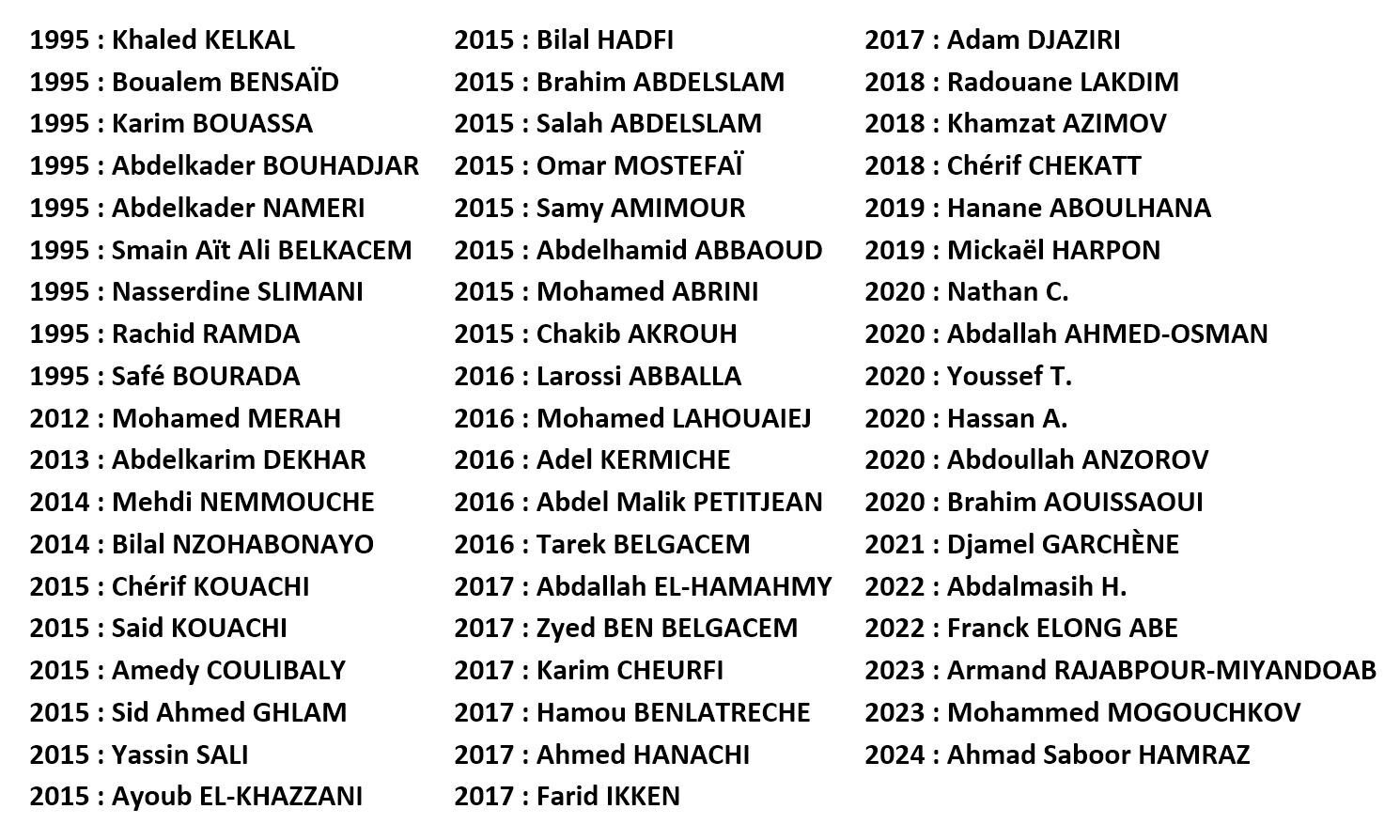 terroriste terrorisme france arabe bicot racaille bougnoule maghreb chances qlf noms islam religion 1995 2024