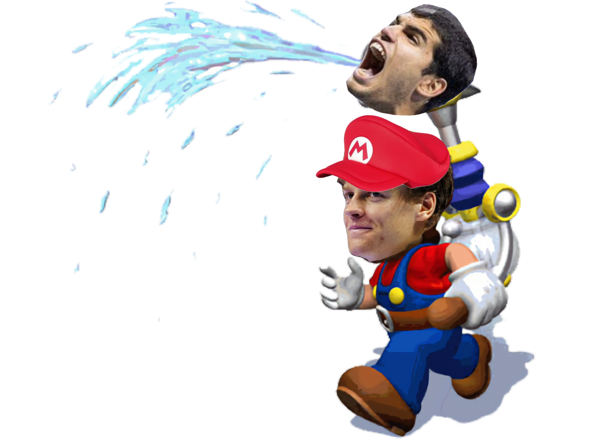 mario sunshine sinner alcaraz eau nintendo italien espagnol crache carlotin jannik