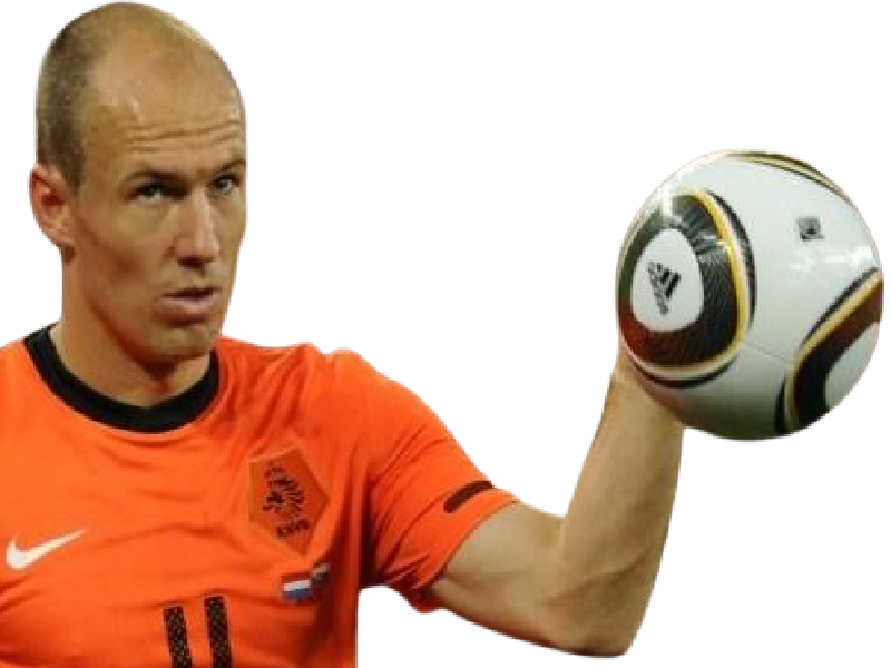 arjen robben pays bas jabulani 2010 ballon regard reflexion think pensif malaise