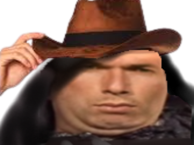 zidane zinedine cowboy cow-boy fermier americain texan texas amerique usa chapeau revolver magnum pokerface serieux