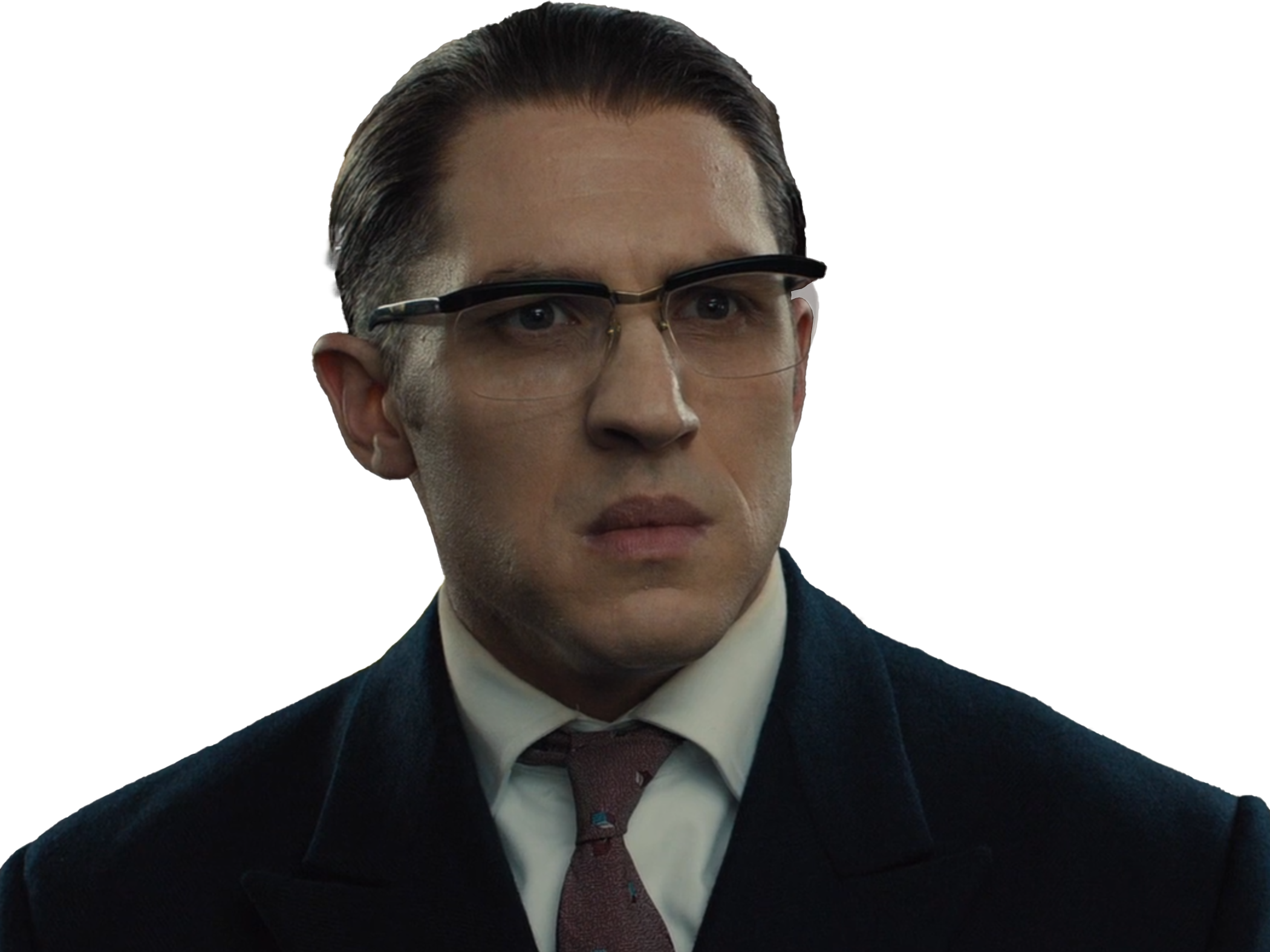 legend ronnie ronald kray gangster mafia mafieux lunette costume costard regard regarde idiot bete