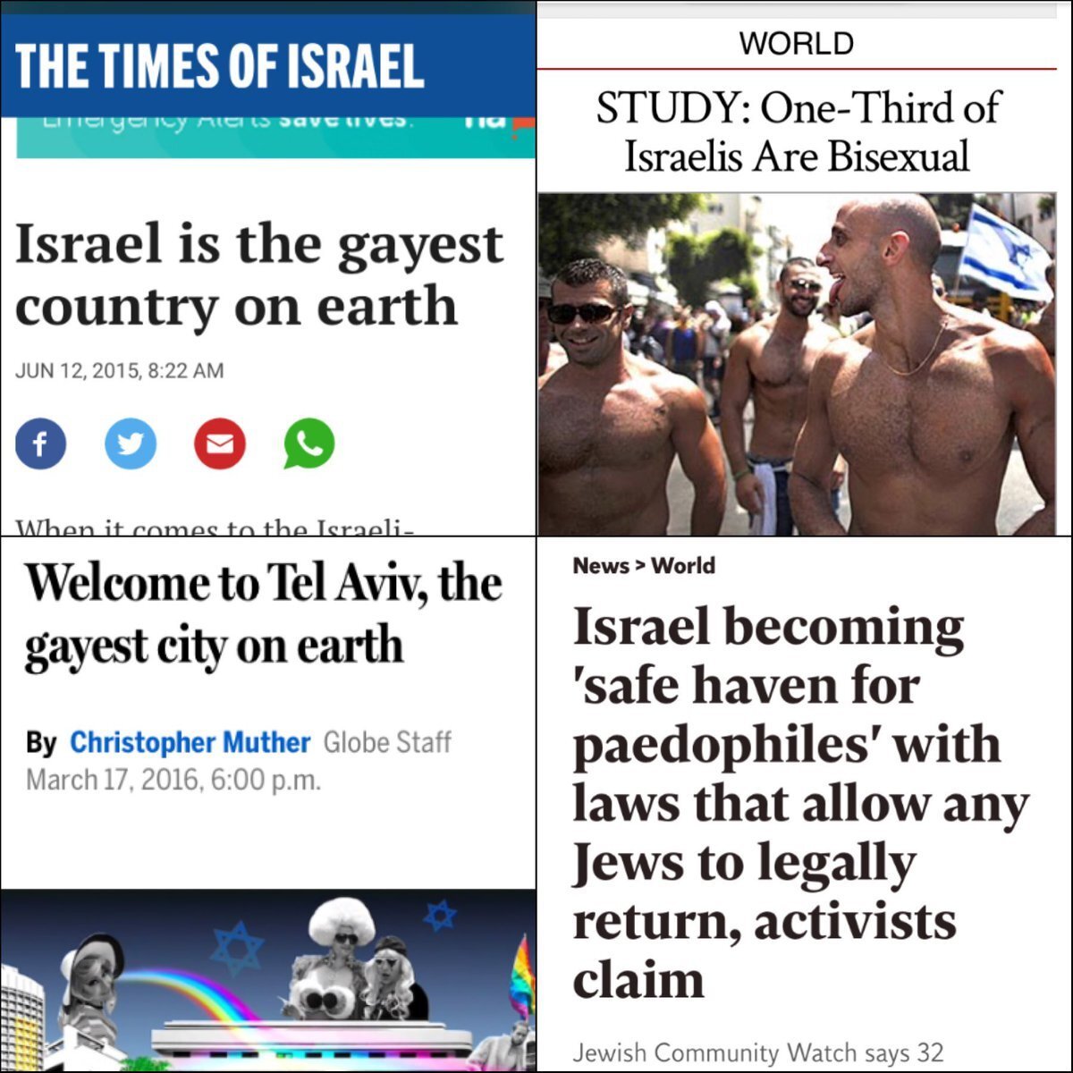 israel gay pd palestine hamas tsahal juif youpin benzemonstre tarlouze homosexuel pedophile bi tel aviv