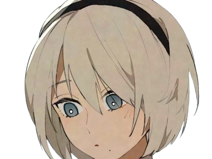 Sticker 2b moupe sans bandeau nier automata morgane waifu robot androide par Dark-63