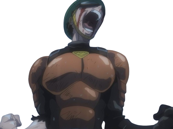 mumen rider roulette satoru heros classe c one punch man opm anime manga homme heroique