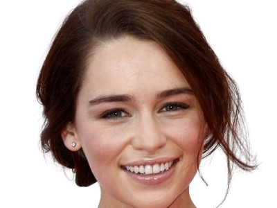Sticker emilia isobel euphemia rose clarke actrice britannique anglaise brune yeux bleus petite femme annee 2010s par Dark-63