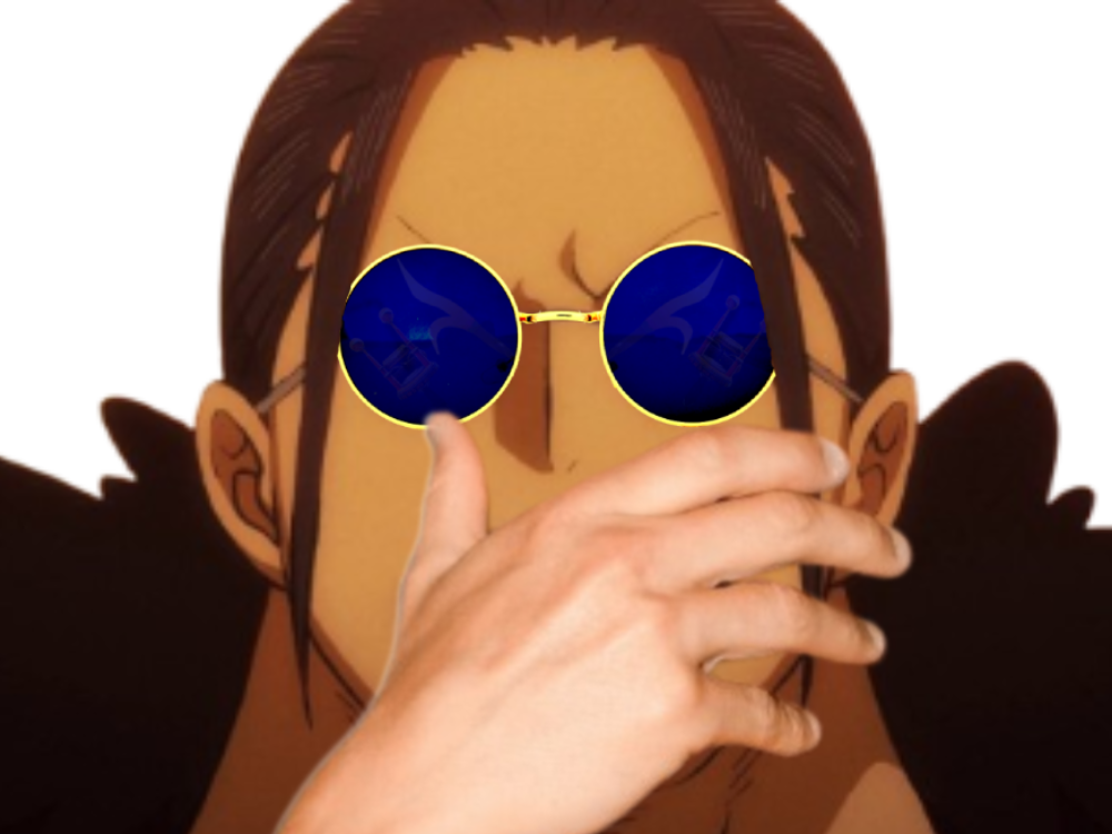 one piece equipage gold roger scopper gaban lunettes bleues