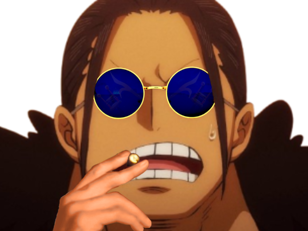 one piece equipage gold roger scopper gaban lunettes bleues