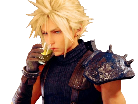 cloud strife ff7 final fantasy vii alcool boire