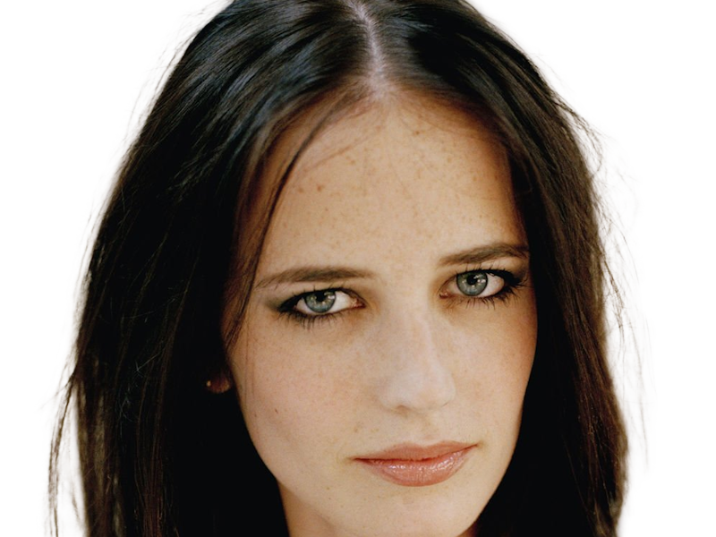 Sticker eva gaelle green actrice francaise femme belle jolie yeux bleus noirs jeune annees 2000s par Dark-63