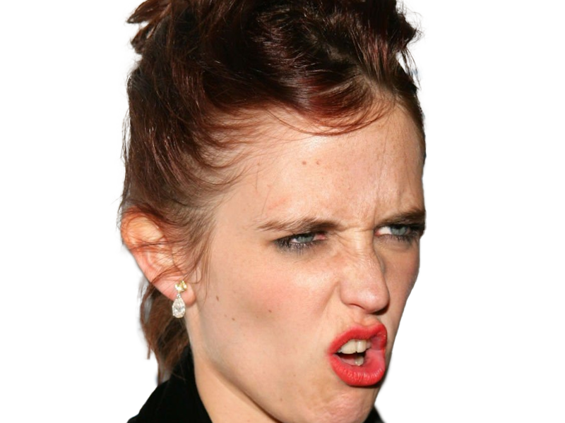Sticker eva gaelle green actrice francaise femme belle jolie yeux bleus noirs jeune annees 2000s par Dark-63