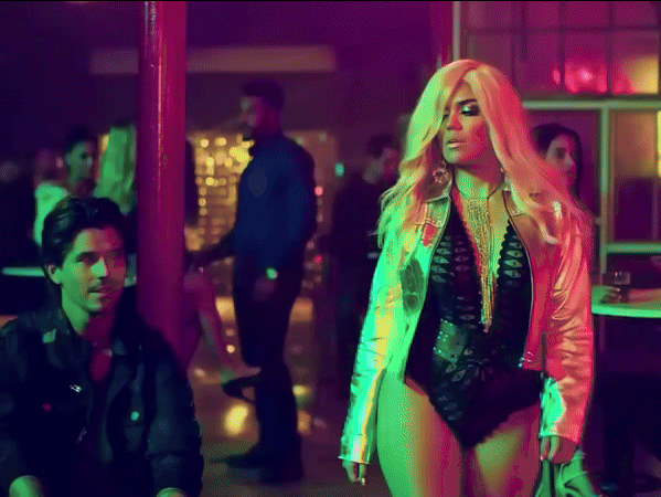 karol g brune blonde gif