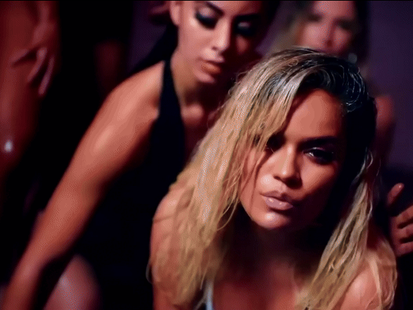 karol g blonde brune gif