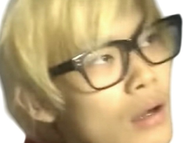 japonais blond tare regard droite ps4 fils zinzin lunettes