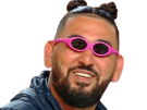 mohamed-henni-tpmp-lunette-rose-qlf-sourire-couette-cheuveux-om-marseille