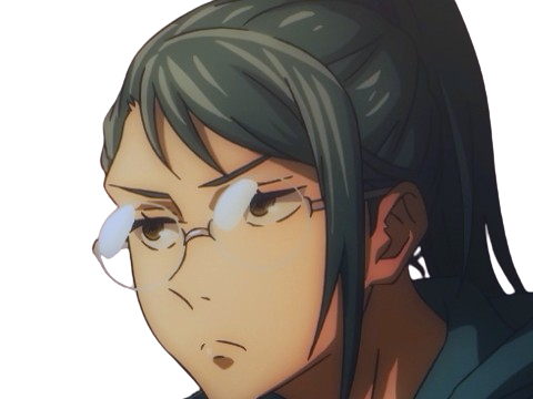 Sticker maki zenin exorciste classe 4 etudiante jujutsu kaisen jjk anime manga waifu femme lunettes jjk0 par Dark-63