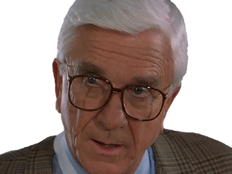 frank drebin policier inspecteur yatilunflic thenakedgun films saga comedie leslie nielsen acteur homme vieux comique