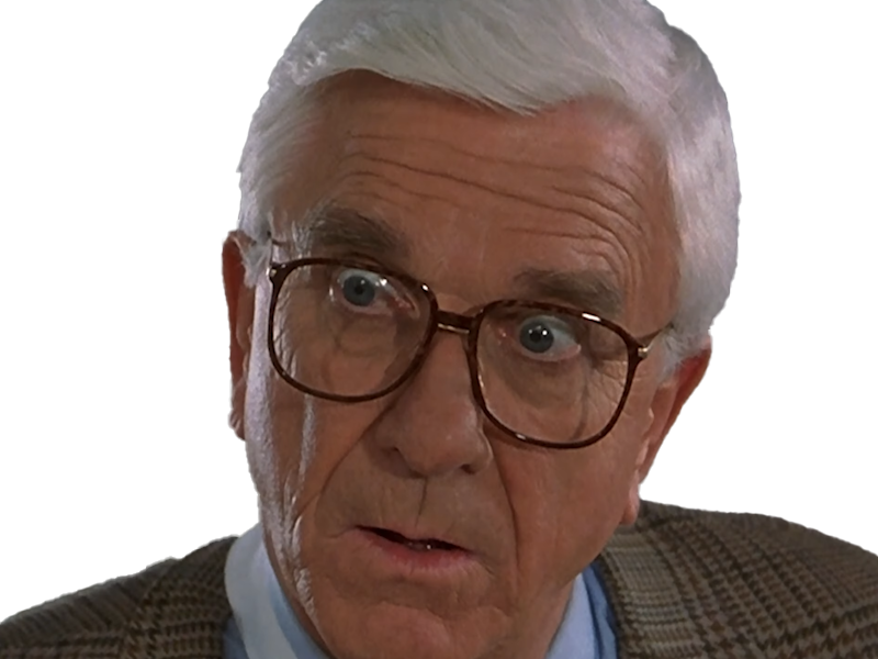 frank drebin policier inspecteur yatilunflic thenakedgun films saga comedie leslie nielsen acteur homme vieux comique