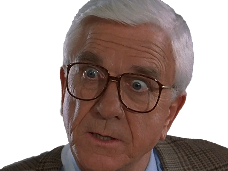 frank drebin policier inspecteur yatilunflic thenakedgun films saga comedie leslie nielsen acteur homme vieux comique