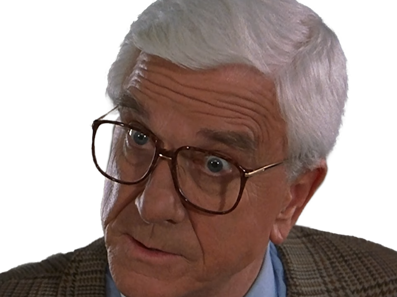 frank drebin policier inspecteur yatilunflic thenakedgun films saga comedie leslie nielsen acteur homme vieux comique