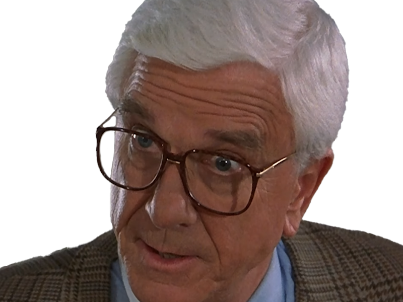 frank drebin policier inspecteur yatilunflic thenakedgun films saga comedie leslie nielsen acteur homme vieux comique