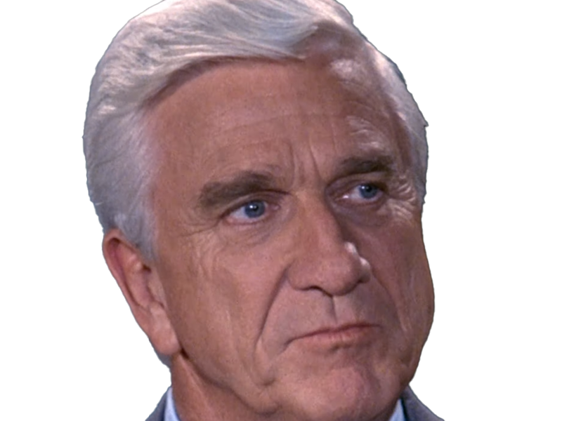 Sticker frank drebin policier inspecteur yatilunflic thenakedgun films saga comedie leslie nielsen acteur homme vieux comique par Dark-63