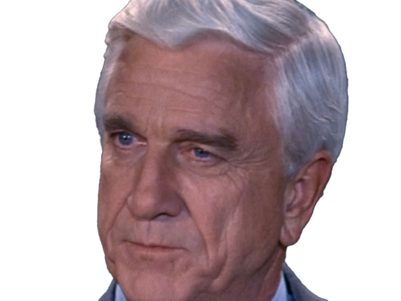 frank drebin policier inspecteur yatilunflic thenakedgun films saga comedie leslie nielsen acteur homme vieux comique