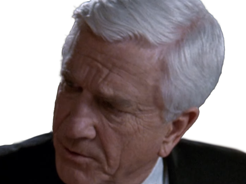 frank drebin policier inspecteur yatilunflic thenakedgun films saga comedie leslie nielsen acteur homme vieux comique