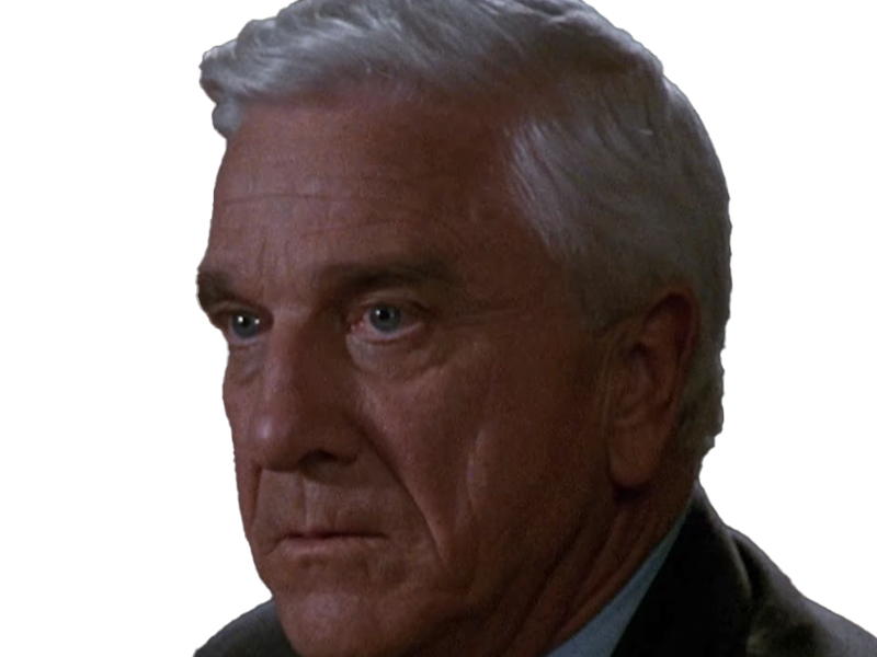 frank drebin policier inspecteur yatilunflic thenakedgun films saga comedie leslie nielsen acteur homme vieux comique