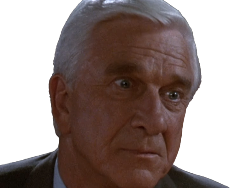 frank drebin policier inspecteur yatilunflic thenakedgun films saga comedie leslie nielsen acteur homme vieux comique