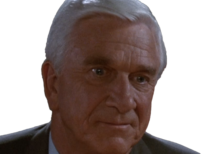 frank drebin policier inspecteur yatilunflic thenakedgun films saga comedie leslie nielsen acteur homme vieux comique