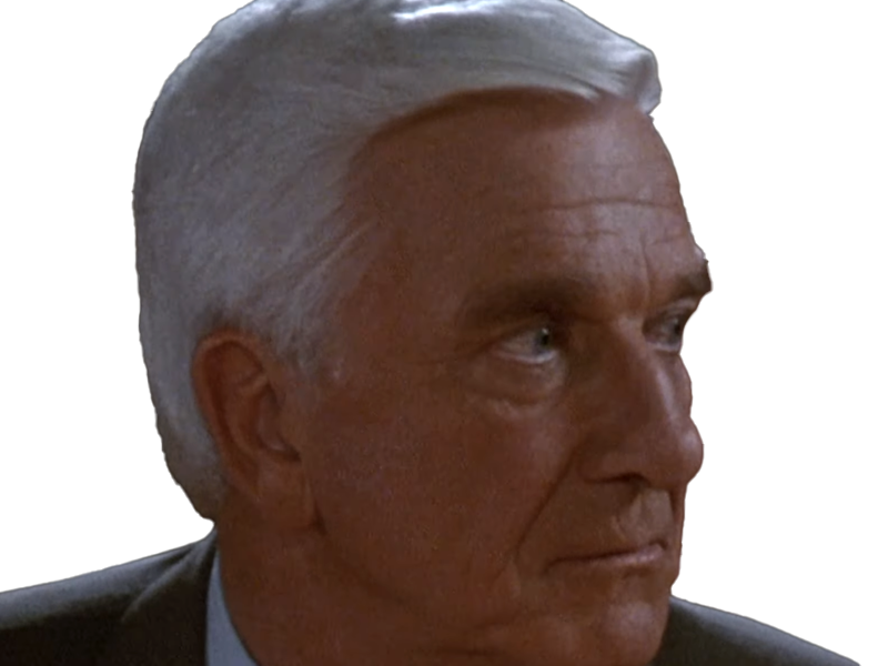 frank drebin policier inspecteur yatilunflic thenakedgun films saga comedie leslie nielsen acteur homme vieux comique